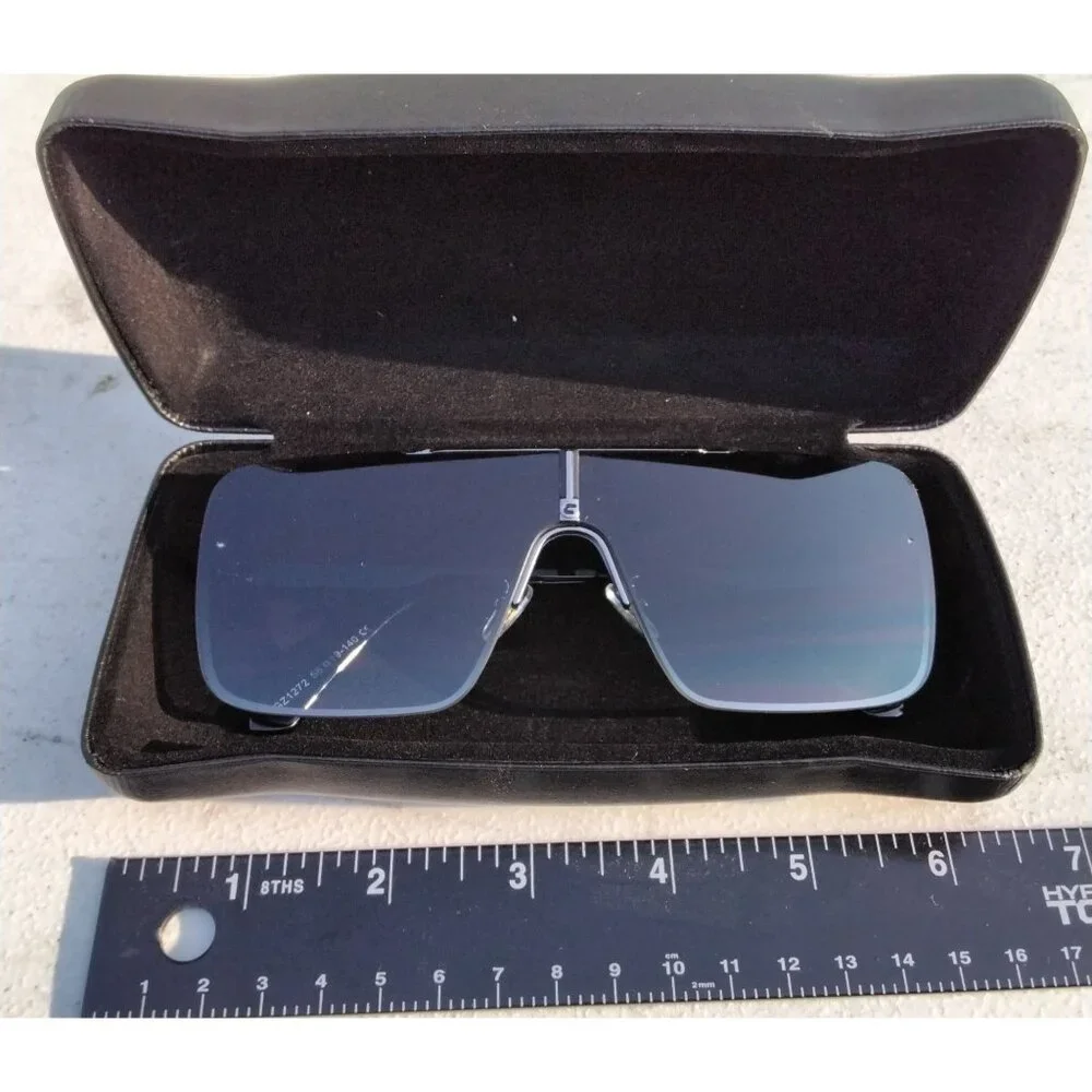 Oversized Sunglasses Men Luxury Designer One Piece Mental Frame Square Sun Glass
